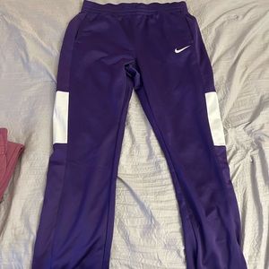 Purple Nike sweatpants